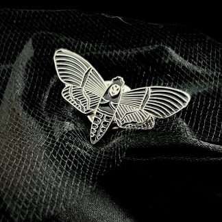Death's Head Moth Enamel Pin