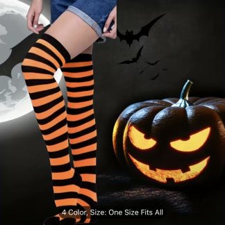 Orange and Black Leggings - One Size