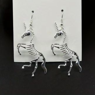 Unicorn Skeleton Earrings